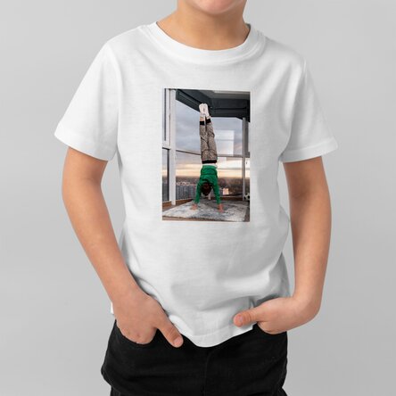 Baumwoll-T-Shirt für Kinder, individuell gestaltet mit einem Porträtfoto