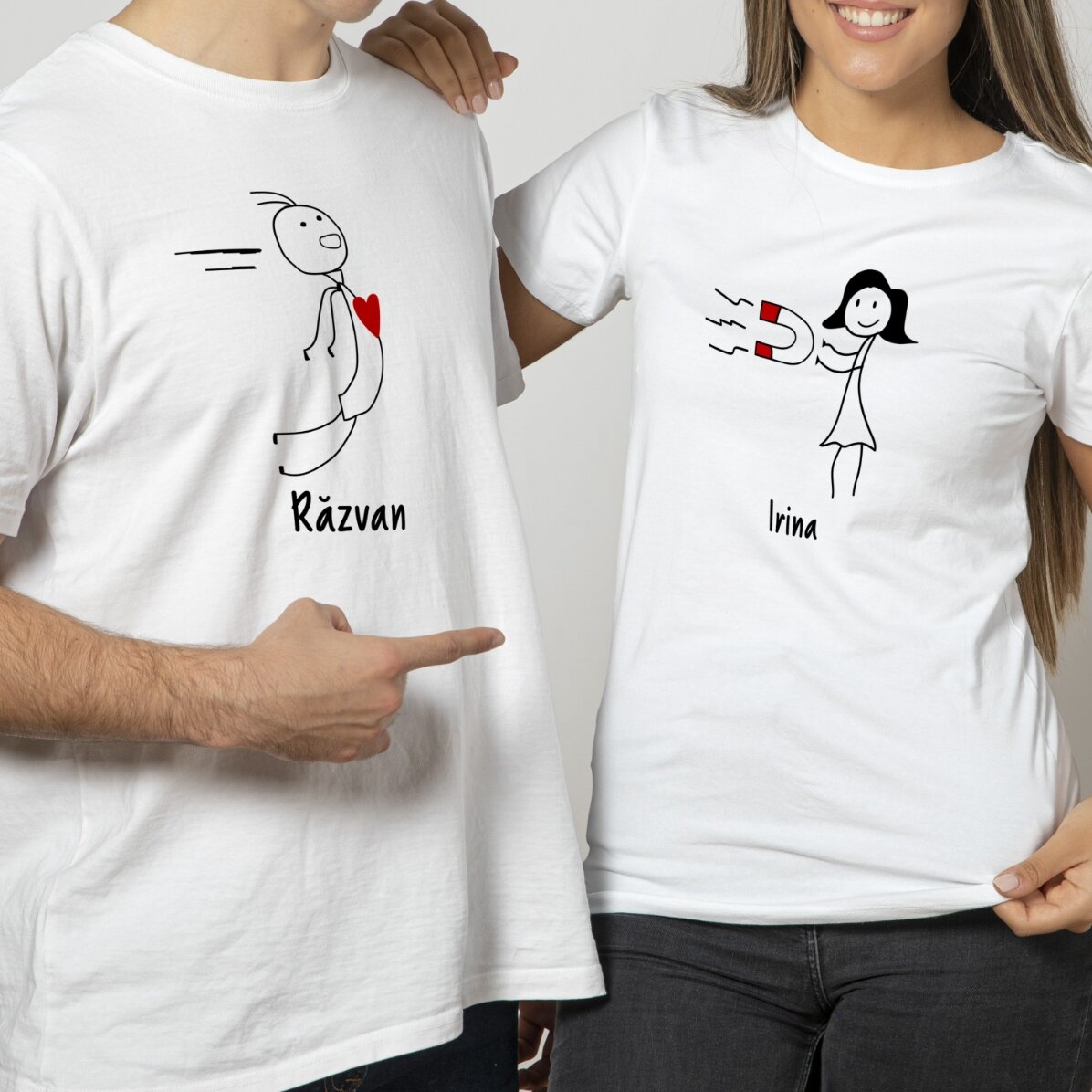 Baumwoll-T-Shirt für sie, individuell mit Text bedruckt – Magnet
