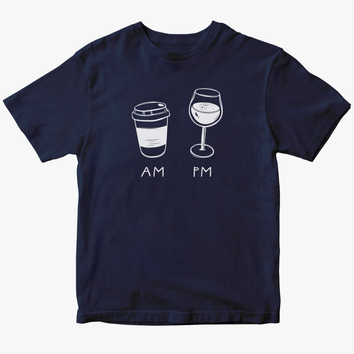 Personalisiertes Baumwoll-T-Shirt – AM/PM