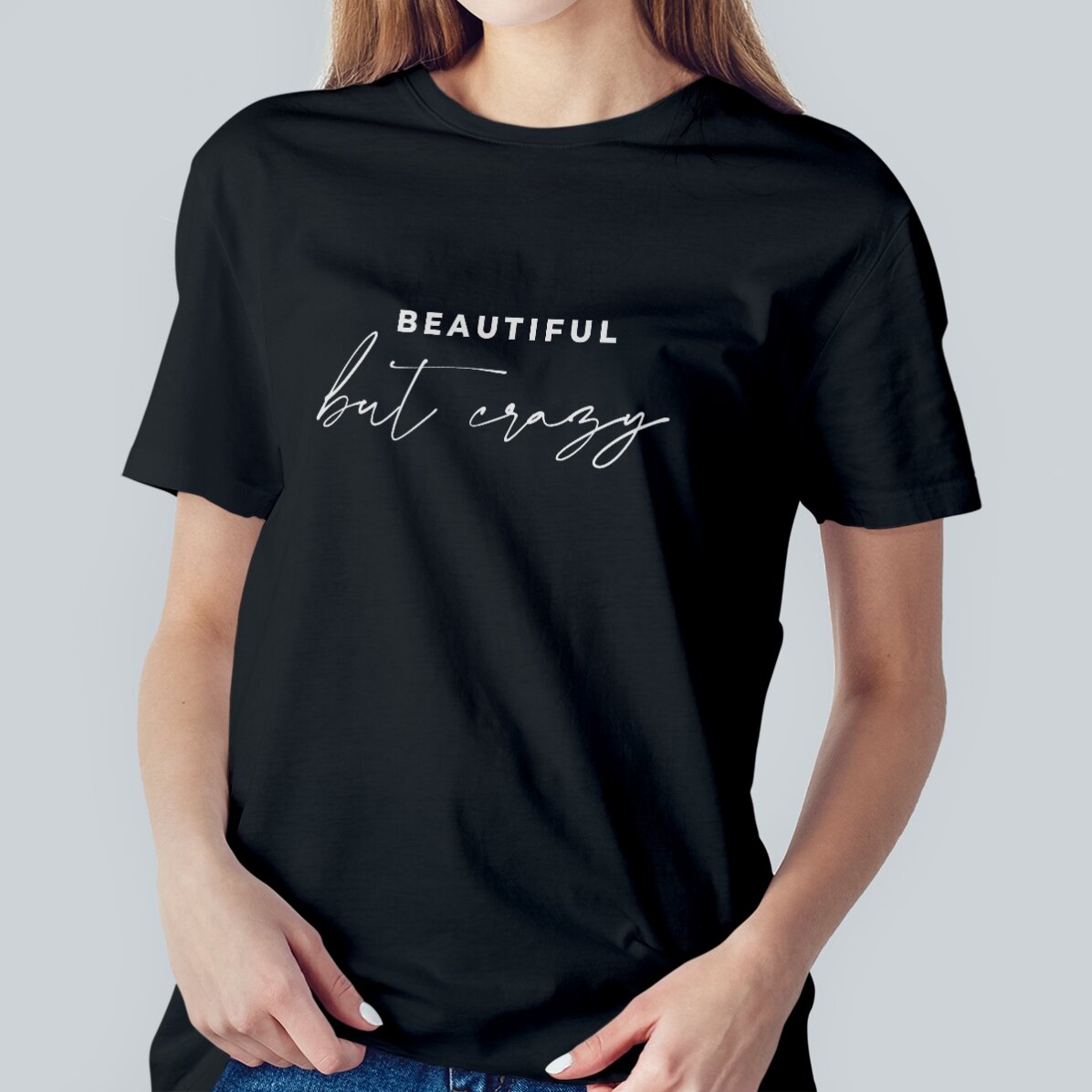 Personalisiertes Baumwoll-T-Shirt mit witzigem Spruch