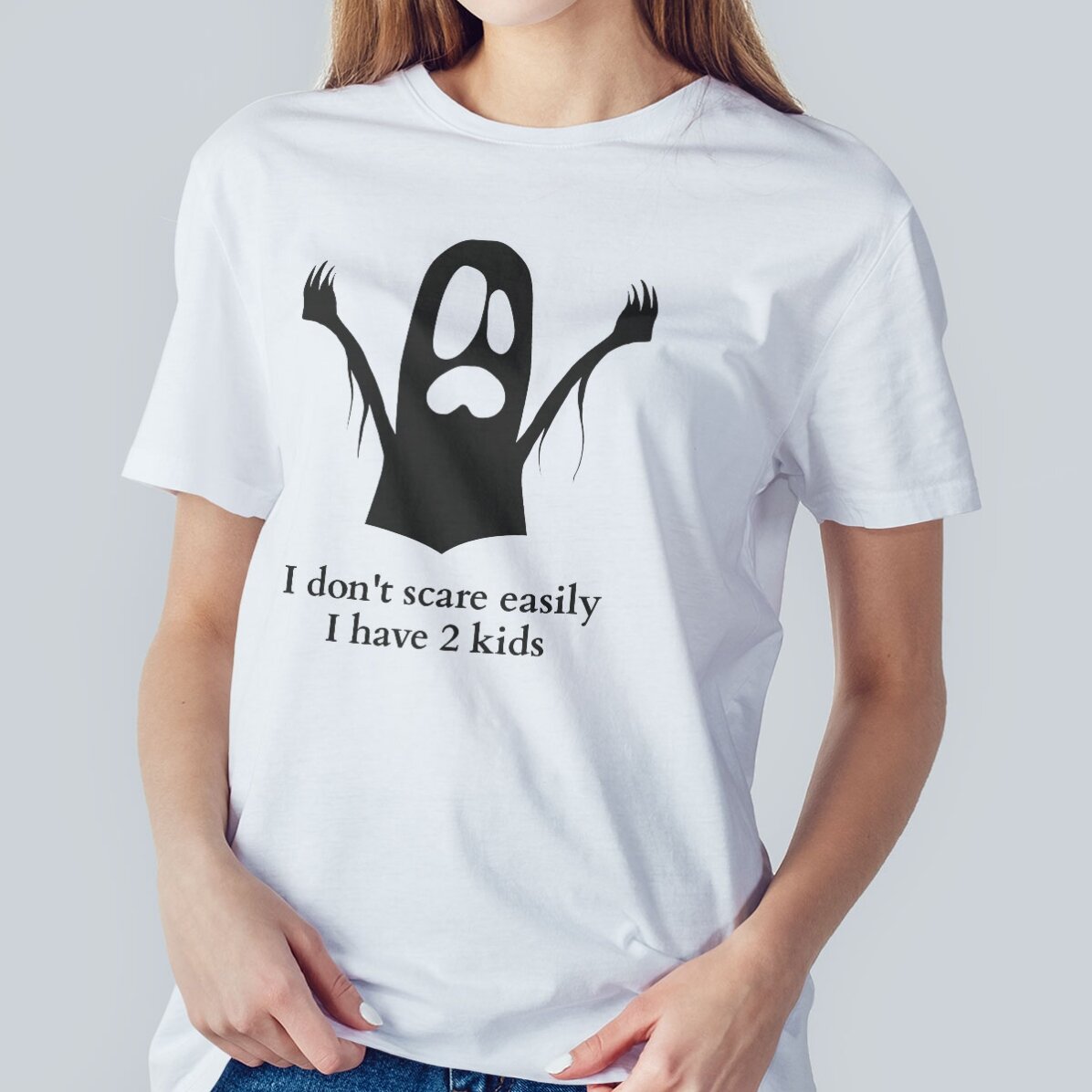 Personalisiertes Baumwoll-T-Shirt mit Aufdruck – Ghost