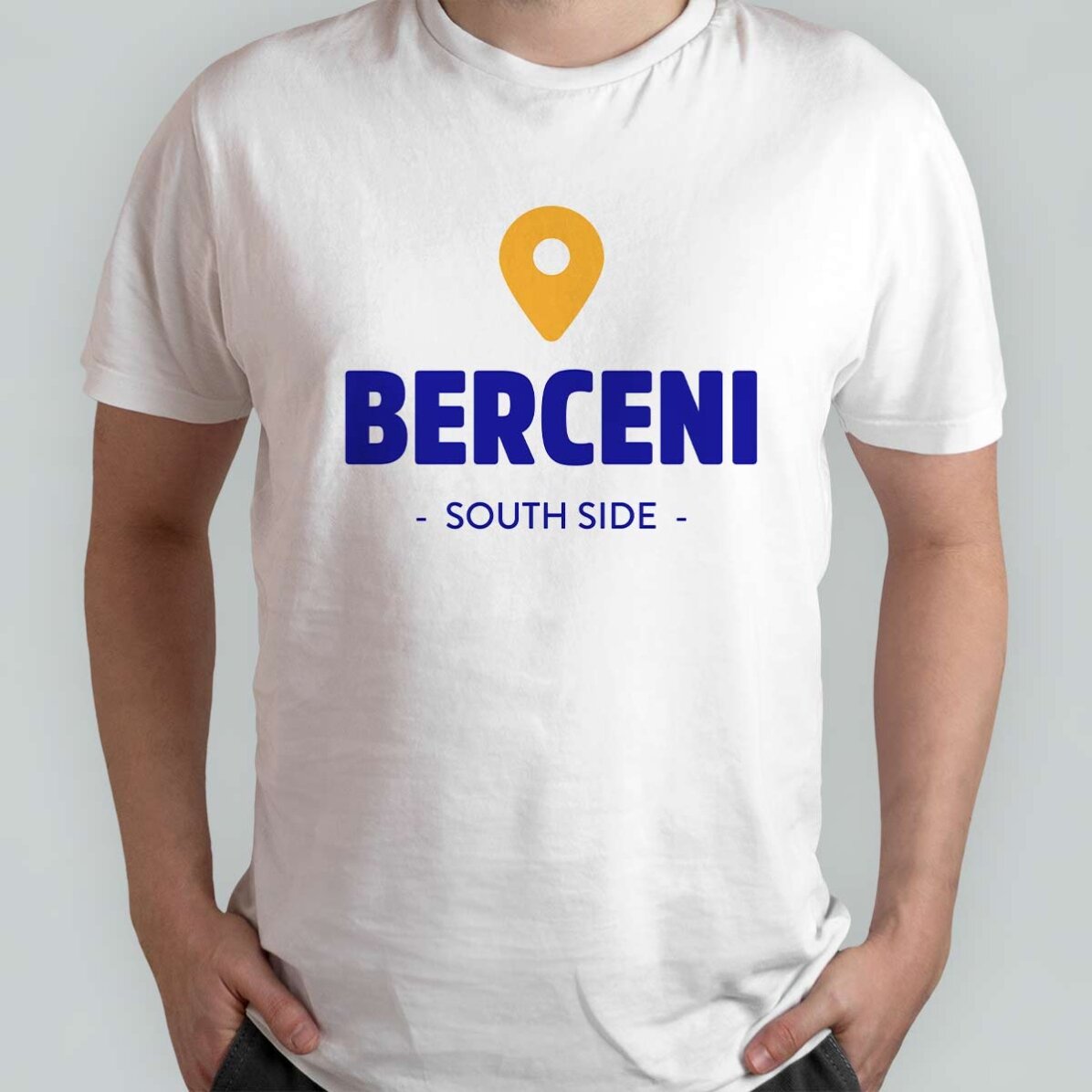 Personalisiertes Baumwoll-T-Shirt mit dem Namen deines Stadtteils