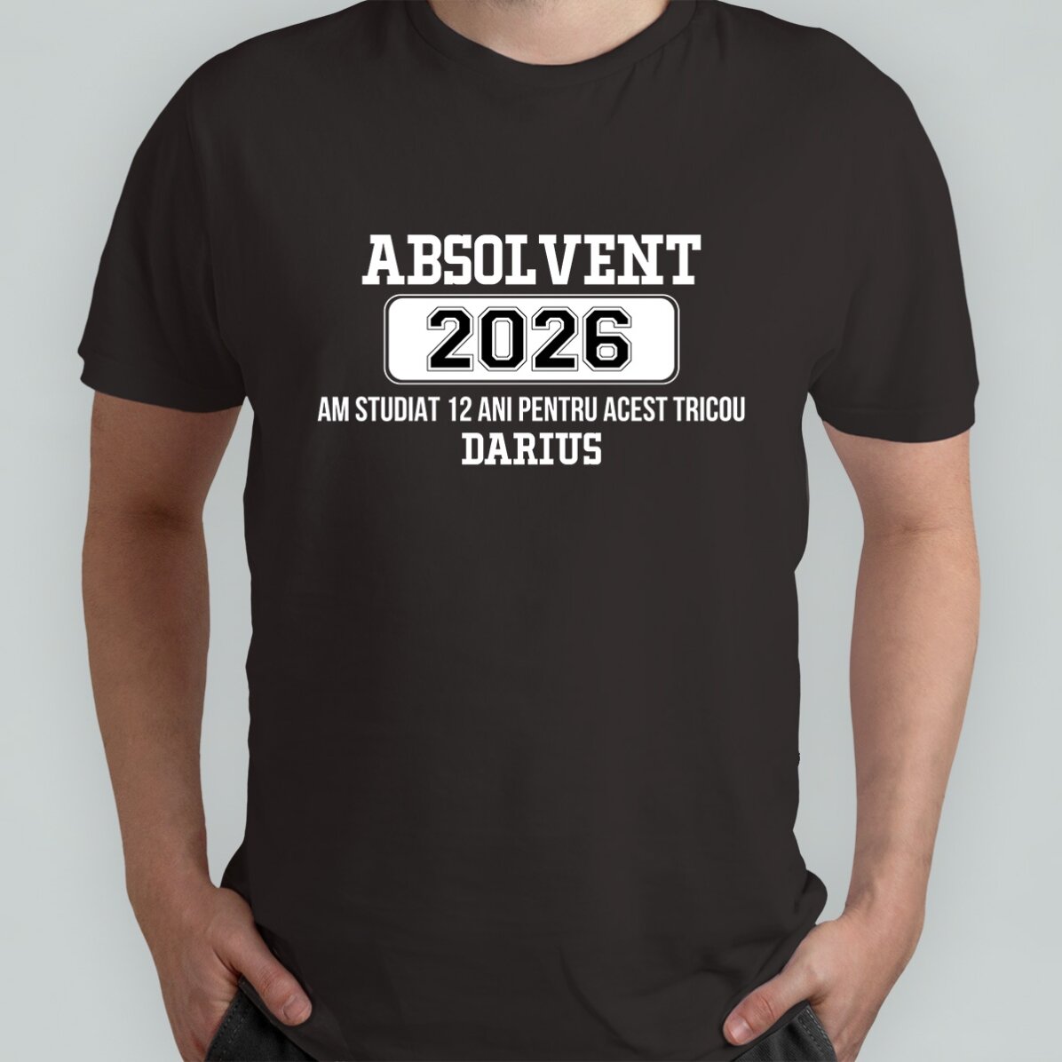 Personalisiertes Baumwoll-T-Shirt mit Aufdruck – Ich habe 12 Jahre lang die Schule besucht