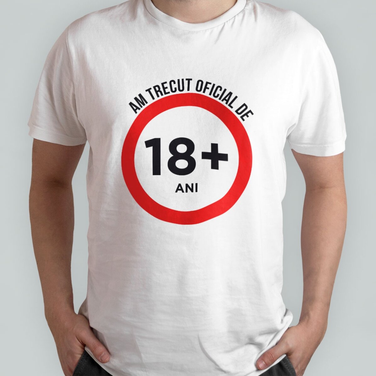 Personalisiertes Baumwoll-T-Shirt mit Aufdruck – 18 Jahre