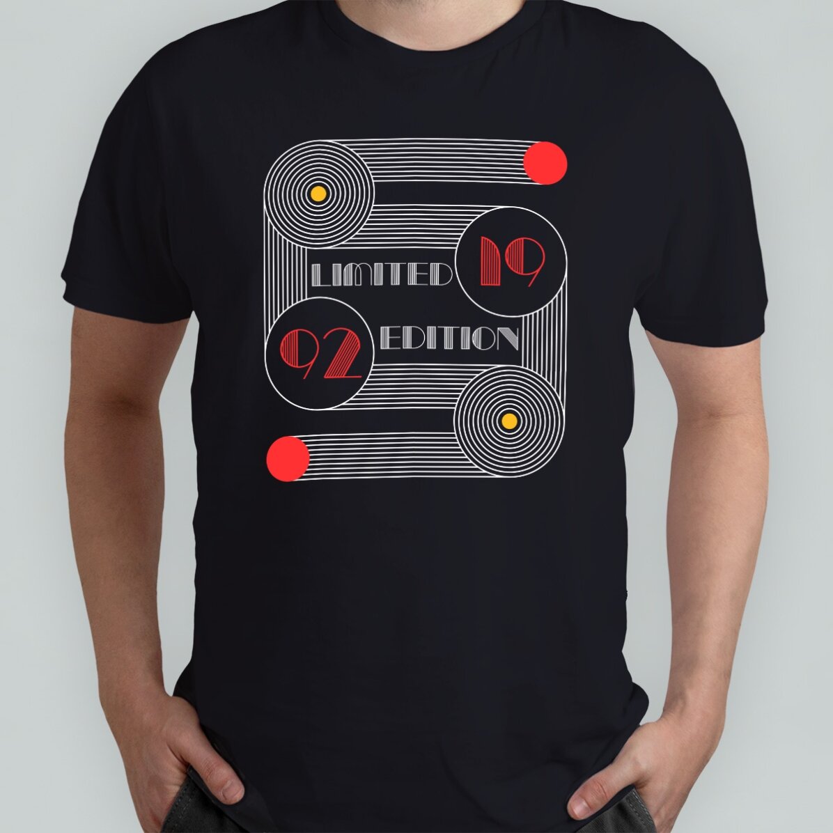 Personalisiertes Baumwoll-T-Shirt mit Aufdruck – Bauhaus Birthday