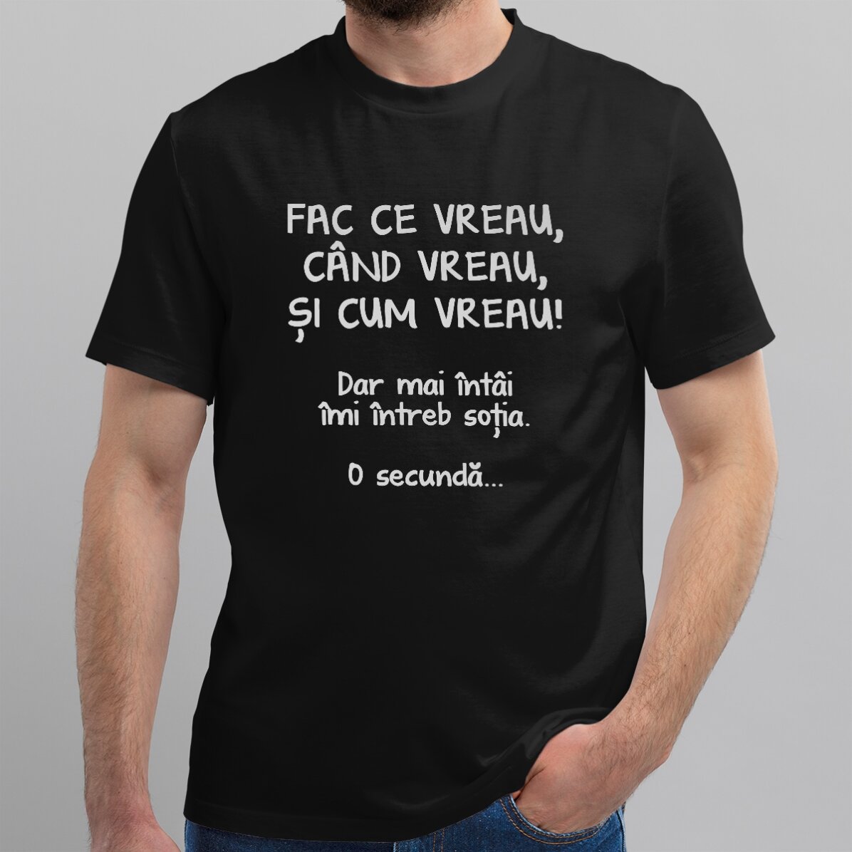 Personalisiertes Baumwoll-T-Shirt mit Aufdruck – „Ich mache, was ich will“