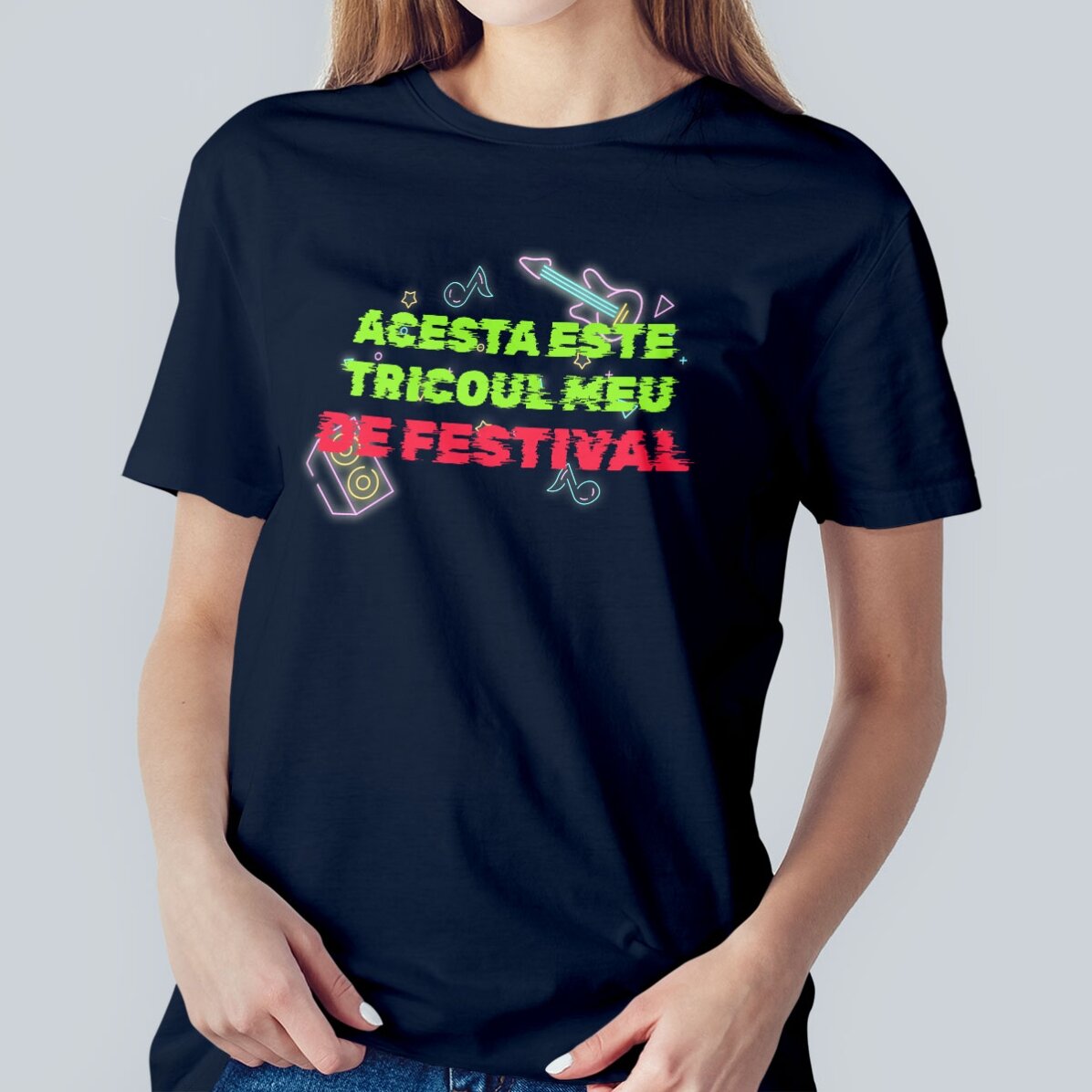 Personalisiertes Baumwoll-T-Shirt mit Aufdruck – Festival-T-Shirt