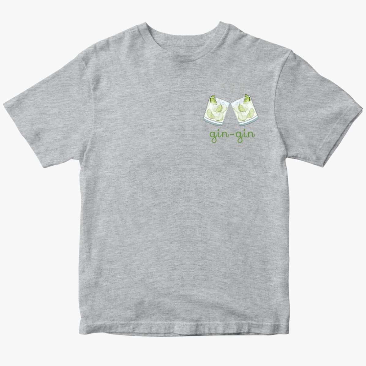 Personalisiertes Baumwoll-T-Shirt mit Aufdruck – Gin-gin