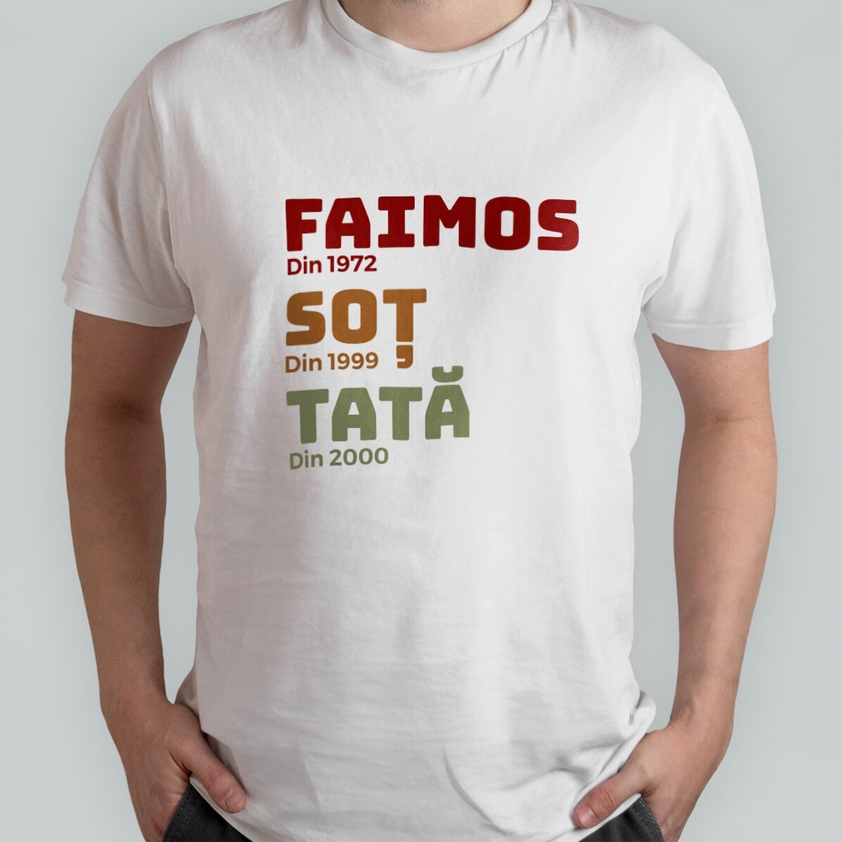 Personalisiertes Baumwoll-T-Shirt mit Aufdruck – Die Geschichte meines Vaters