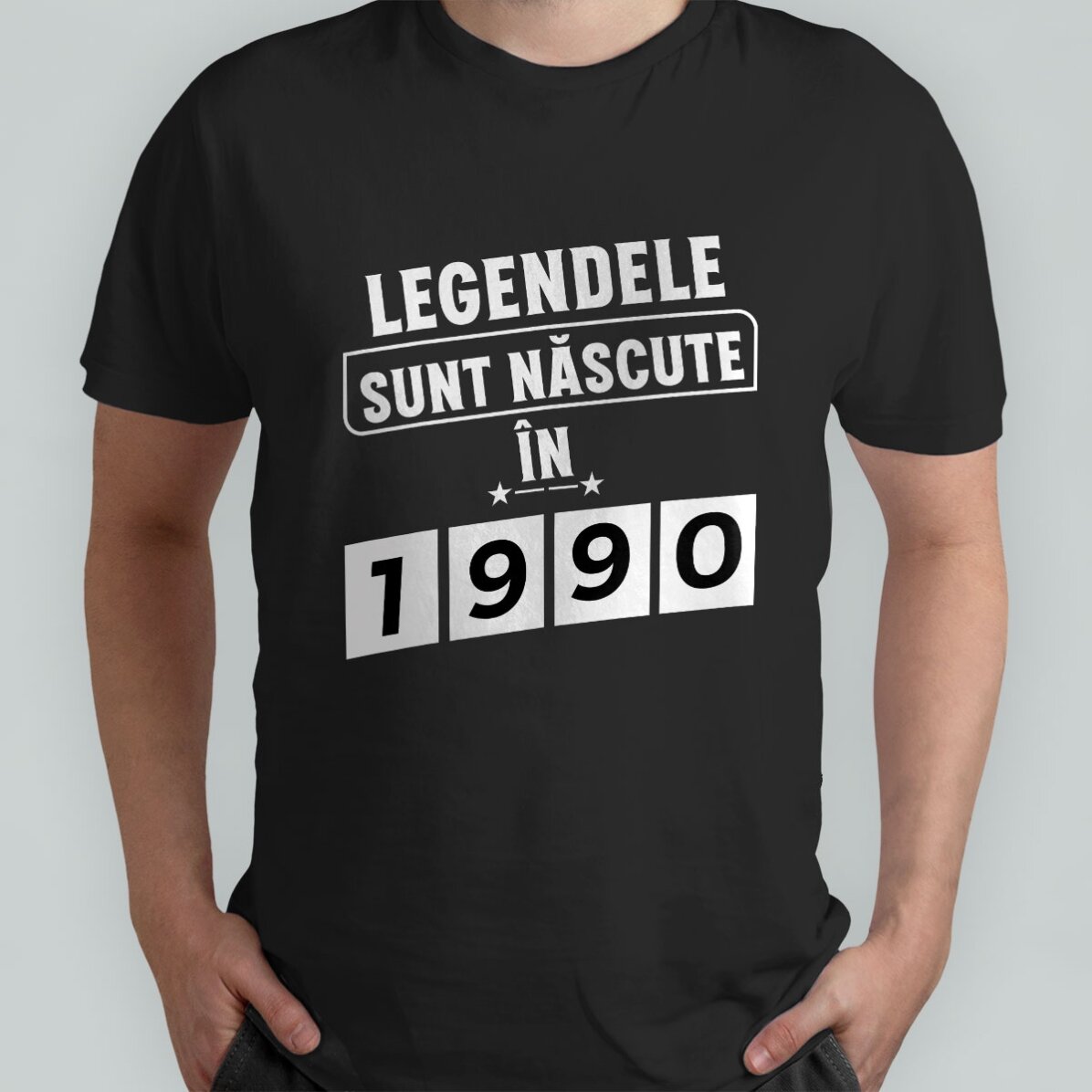 Personalisiertes Baumwoll-T-Shirt mit Aufdruck – Legends are born in