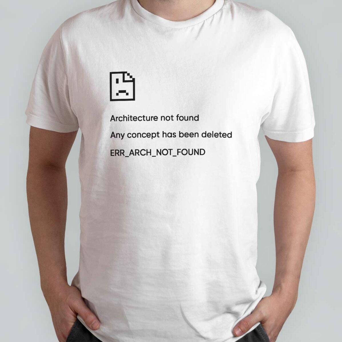Personalisiertes Baumwoll-T-Shirt mit Aufdruck – Nicht gefunden