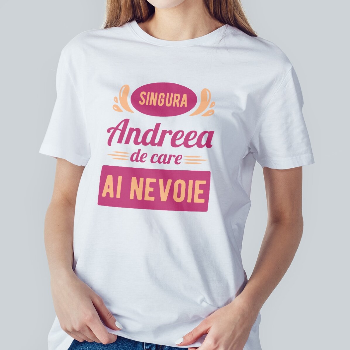 Personalisiertes Baumwoll-T-Shirt mit Aufdruck – Only one