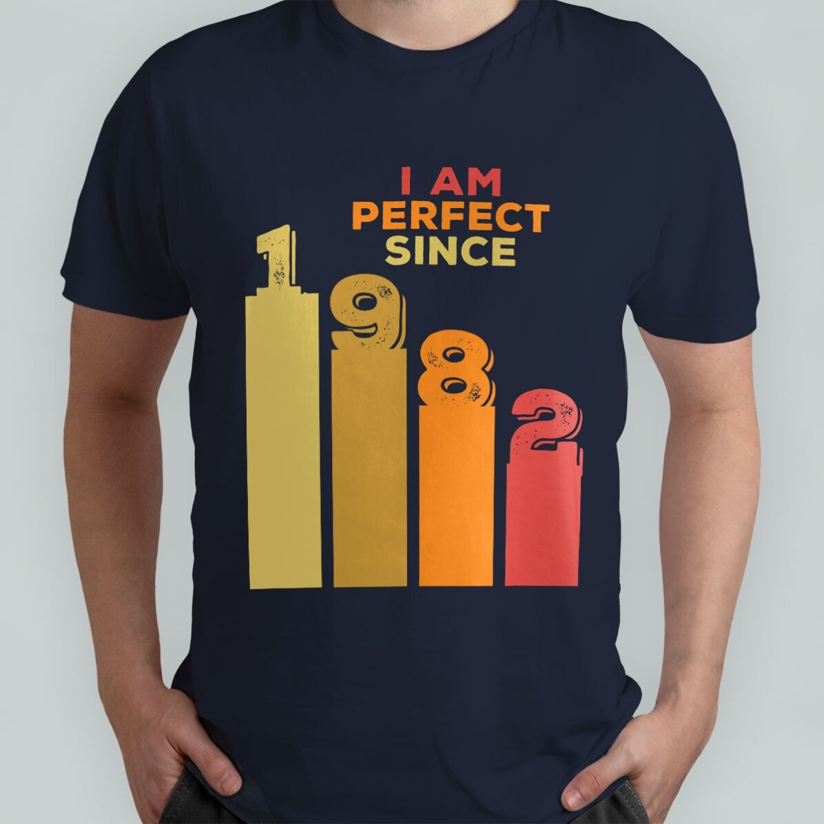 Personalisiertes Baumwoll-T-Shirt mit Aufdruck – Perfect since