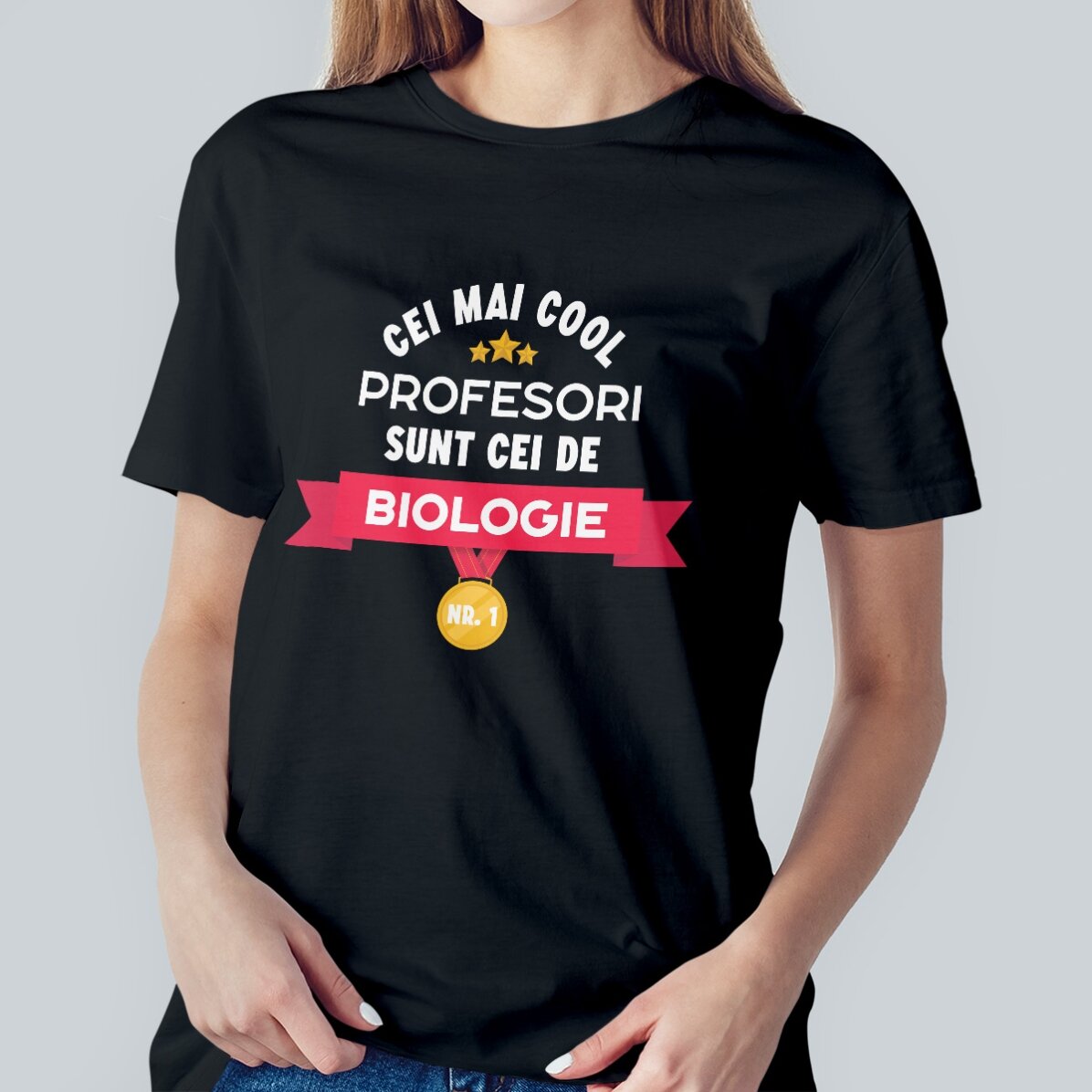Personalisiertes Baumwoll-T-Shirt mit Aufdruck – Coole Lehrer