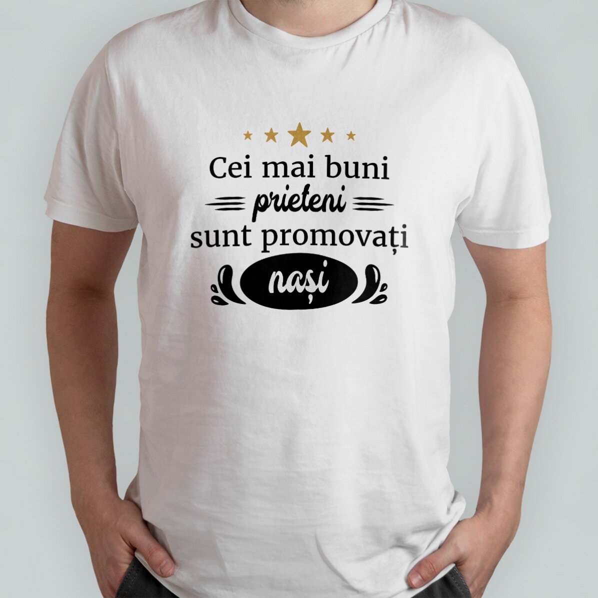 Personalisiertes Baumwoll-T-Shirt mit Aufdruck – Promovati nasi