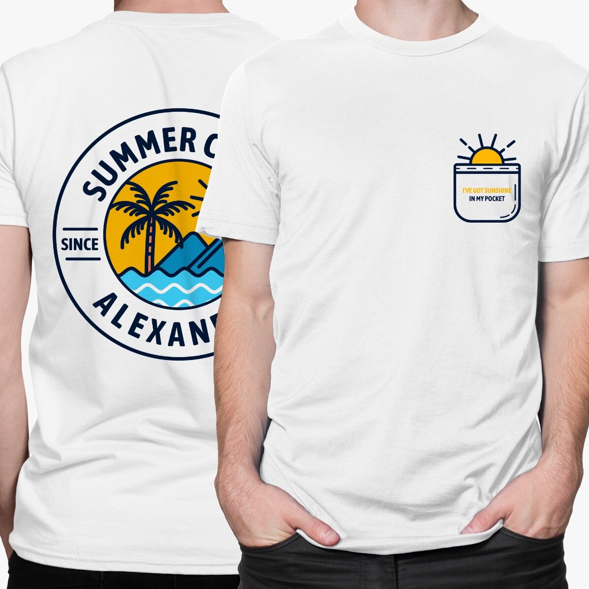 Personalisiertes Baumwoll-T-Shirt mit Aufdruck – Summer Child