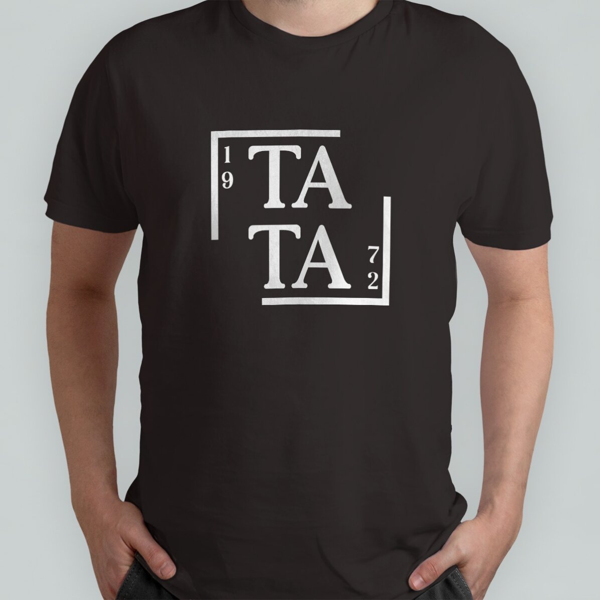 Personalisiertes Baumwoll-T-Shirt mit Aufdruck – Papa