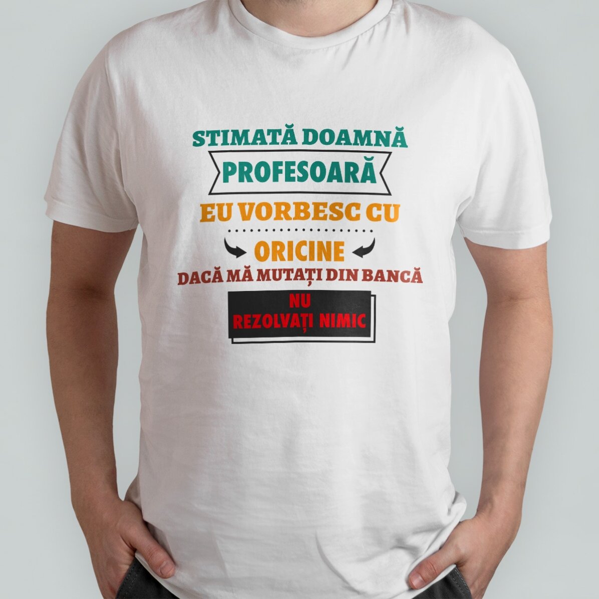 Personalisiertes Baumwoll-T-Shirt mit Aufdruck – „Ich rede mit jedem“