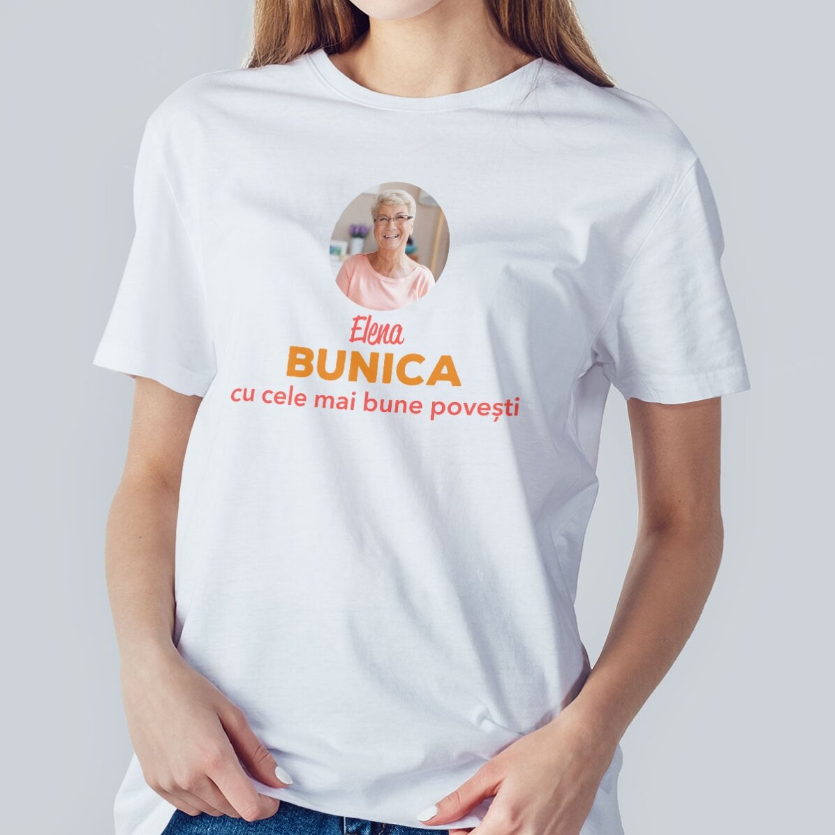 Bedrucktes Baumwoll-T-Shirt – Oma