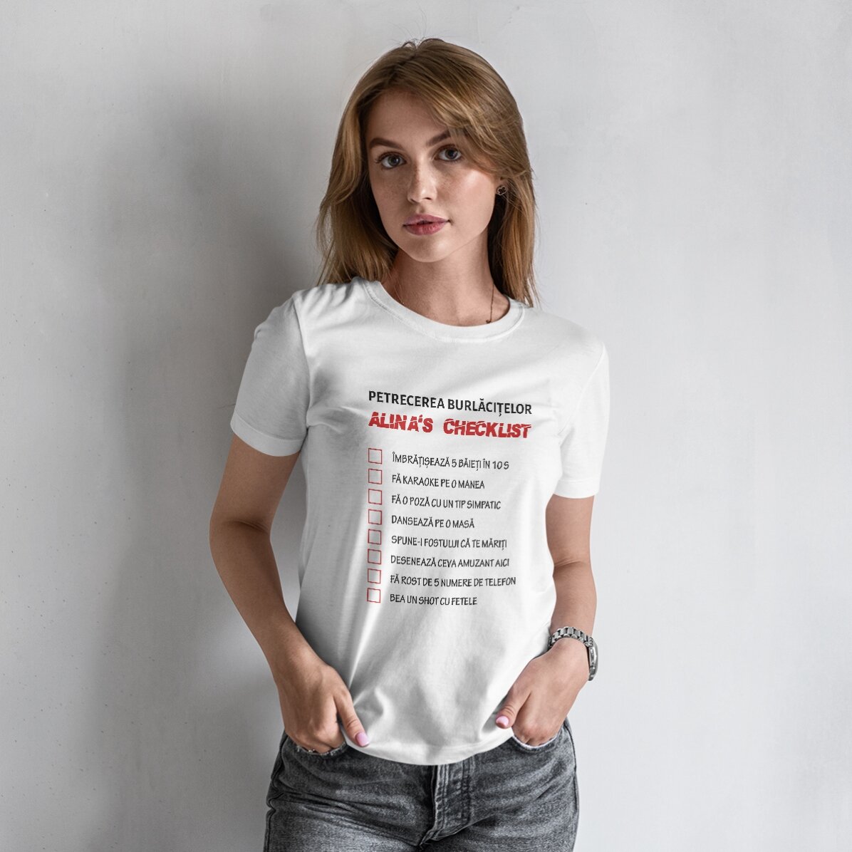 Personalisiertes T-Shirt mit Aufdruck – Checklist