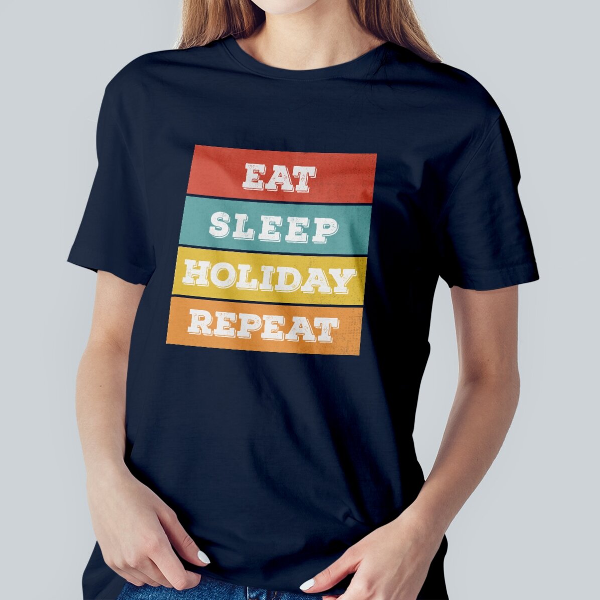 Personalisiertes T-Shirt mit Aufdruck – Eat. Sleep...