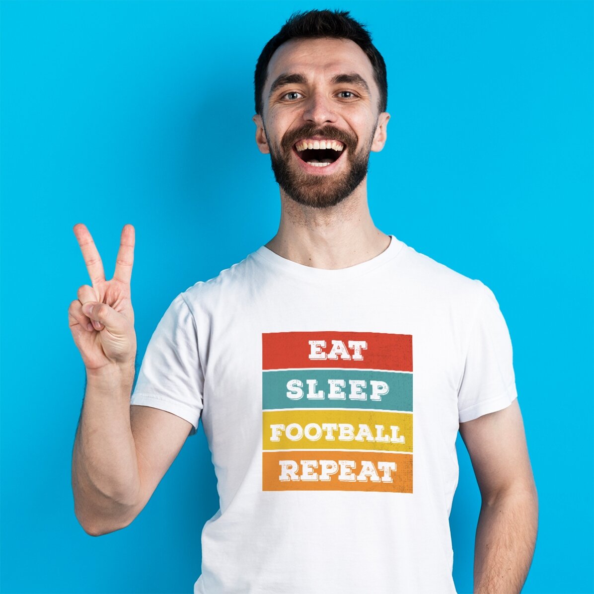 Personalisiertes T-Shirt mit Aufdruck – Eat. Sleep...