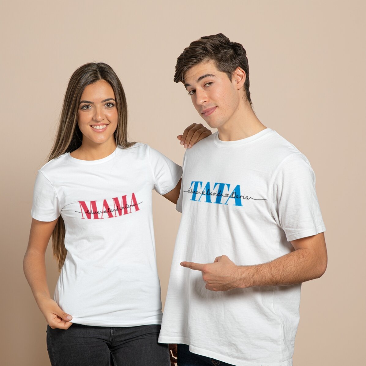 Personalisiertes T-Shirt mit Aufdruck – Family