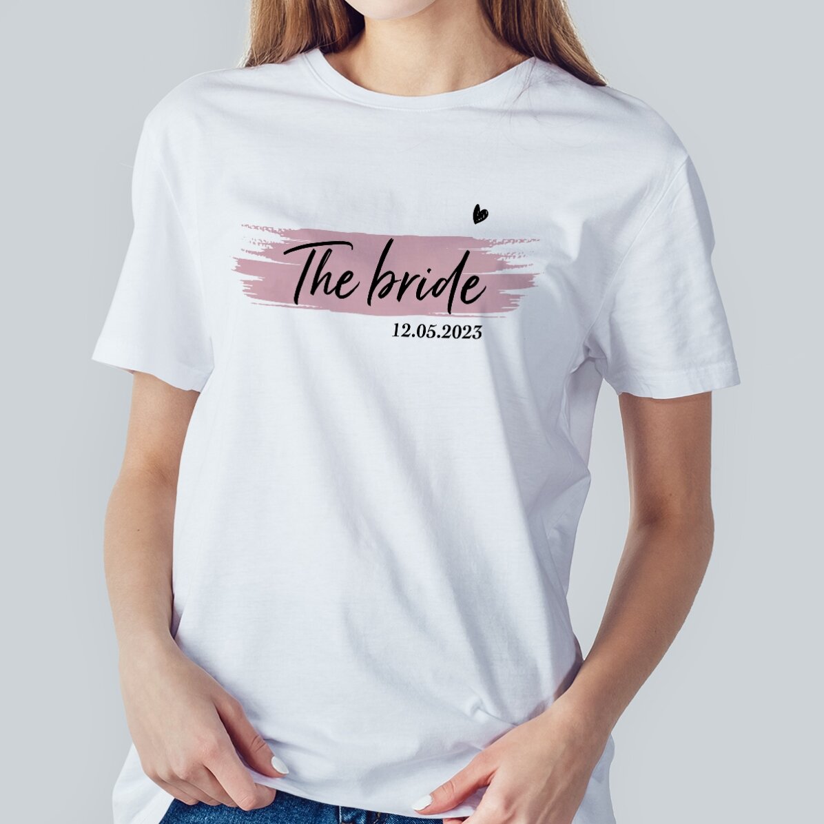 Individuell gestaltetes T-Shirt mit Aufdruck für die Braut und die Brautjungfern