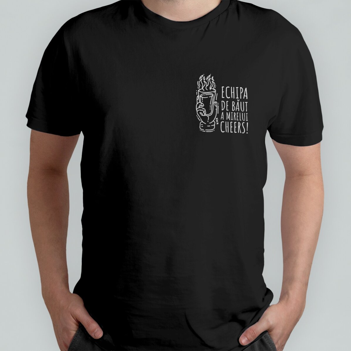 Personalisiertes T-Shirt mit Aufdruck für den Junggesellenabschied – Die Clique des Bräutigams
