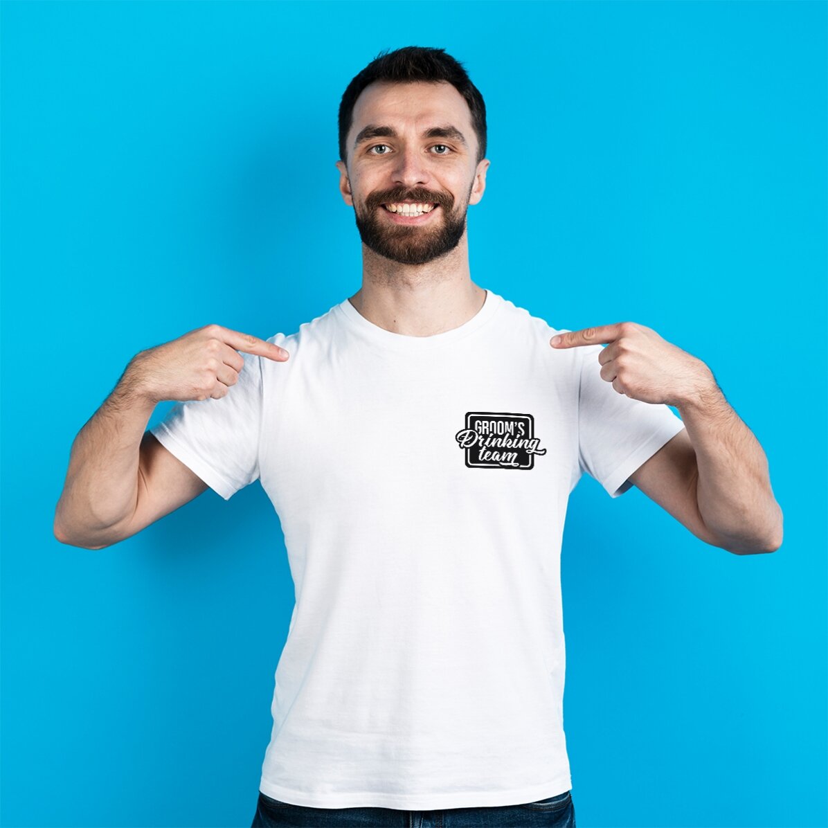 Personalisiertes Baumwoll-T-Shirt mit Aufdruck für den Junggesellenabschied – Groom