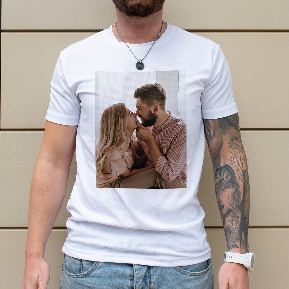 Personalisiertes Sport-T-Shirt mit Porträtfoto