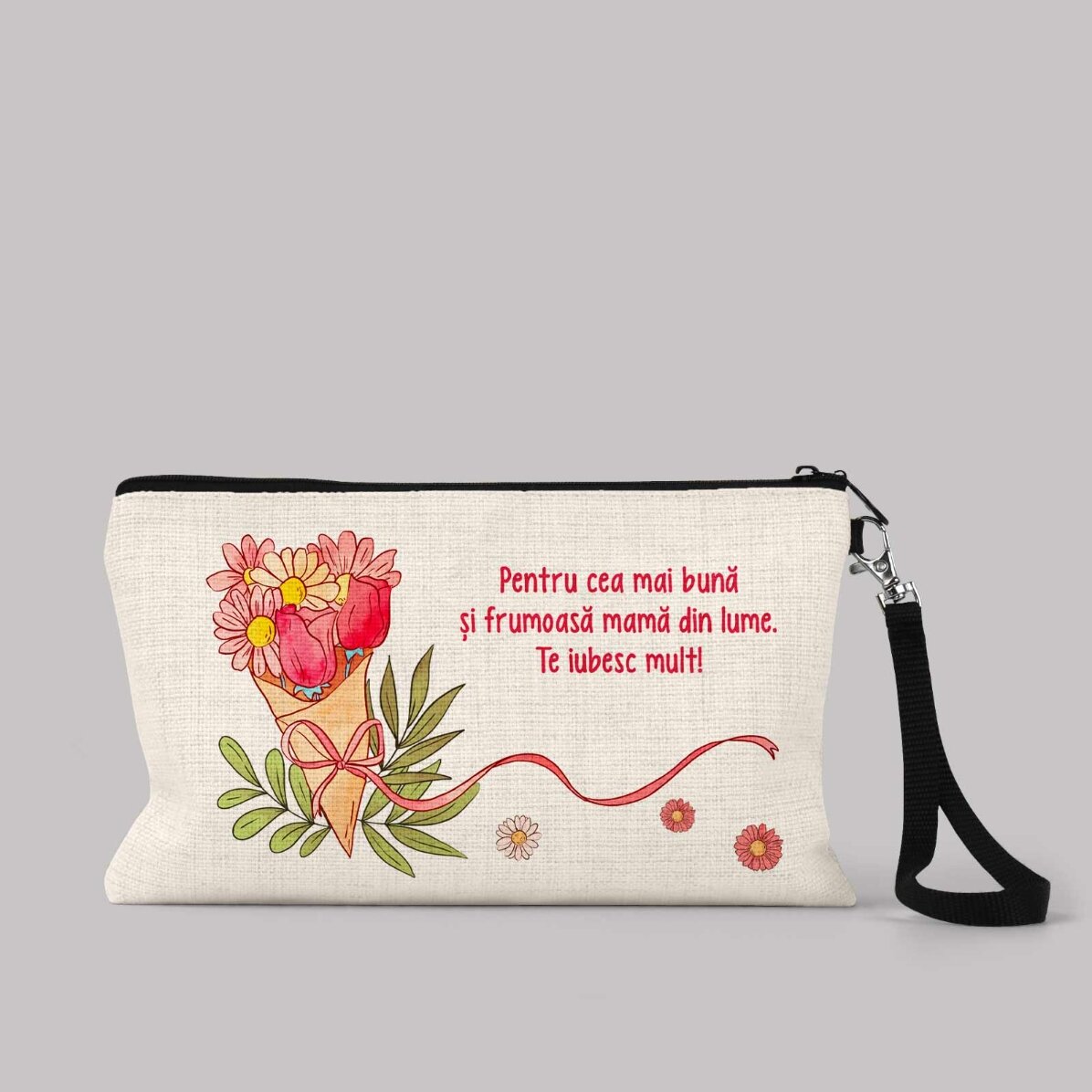 Individuell gestaltetes Make-up-Set mit Schriftzug – Flowers