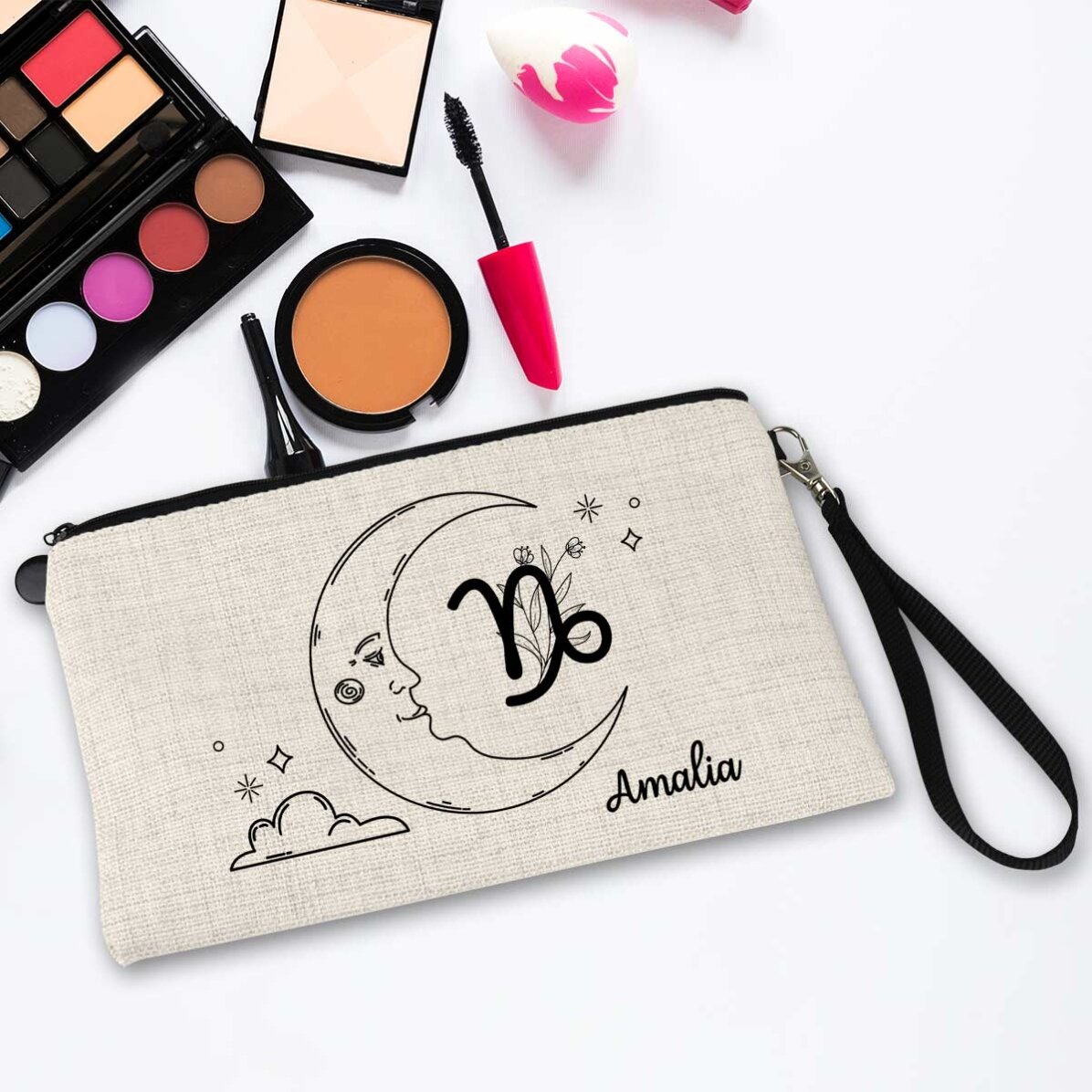 Individuell gestaltetes Make-up-Set mit Schriftzug – Sternzeichen Steinbock