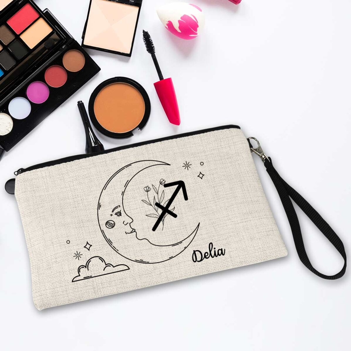 Individuell gestaltetes Make-up-Set mit Schriftzug – Sternzeichen Schütze