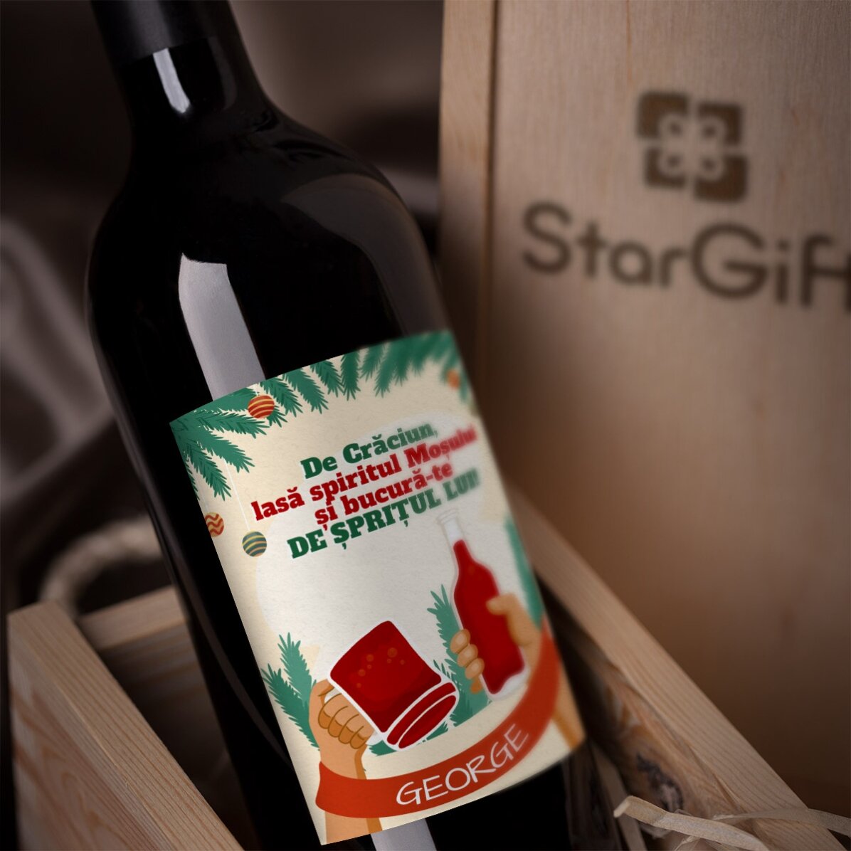 Wein mit persönlicher Botschaft – Der Geist des Weihnachtsmanns