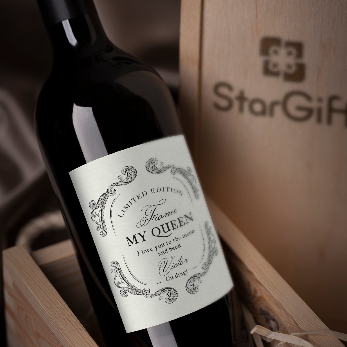 Wein mit individueller Beschriftung – Antique