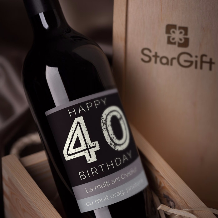 Personalisierter Wein – Happy Birthday