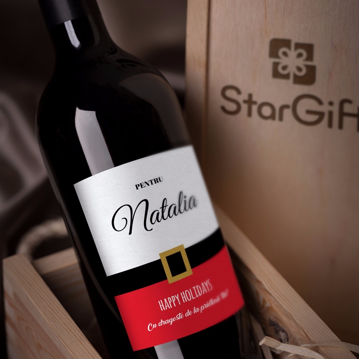 Personalisierter Wein – Frohe Feiertage