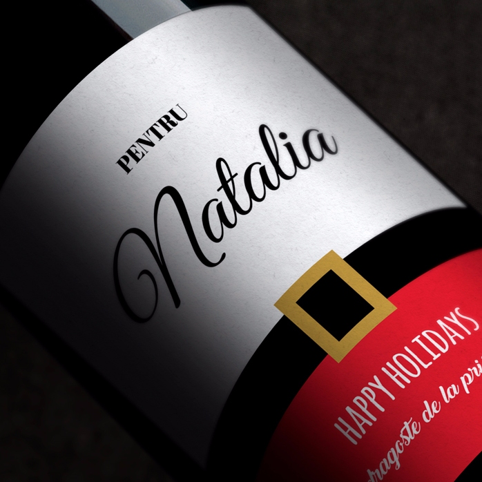 Personalisierter Wein – Frohe Feiertage