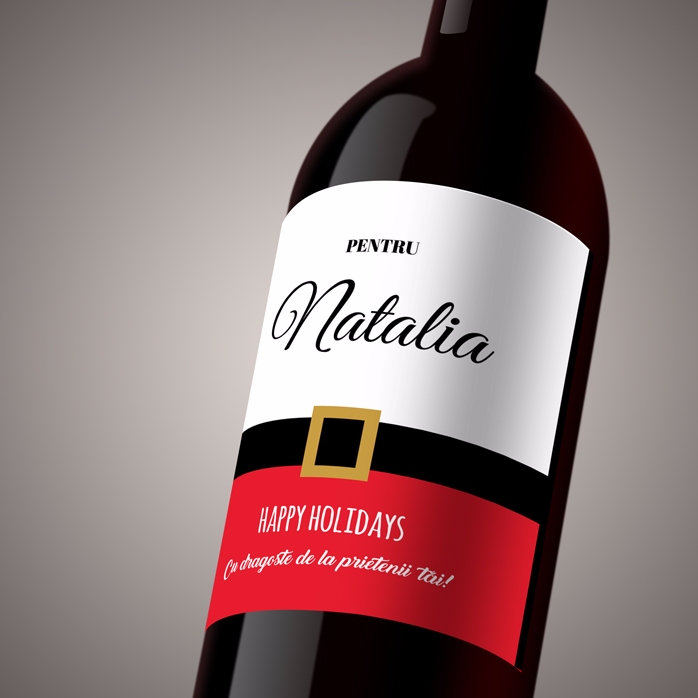 Personalisierter Wein – Frohe Feiertage