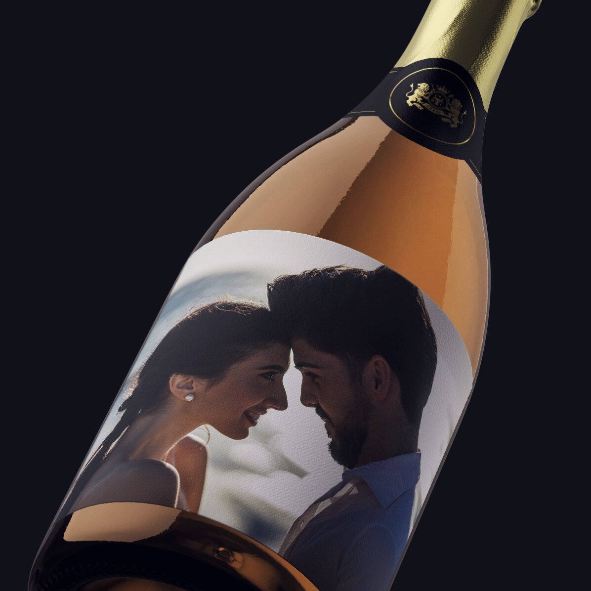 Personalisierter Sekt mit einem Foto