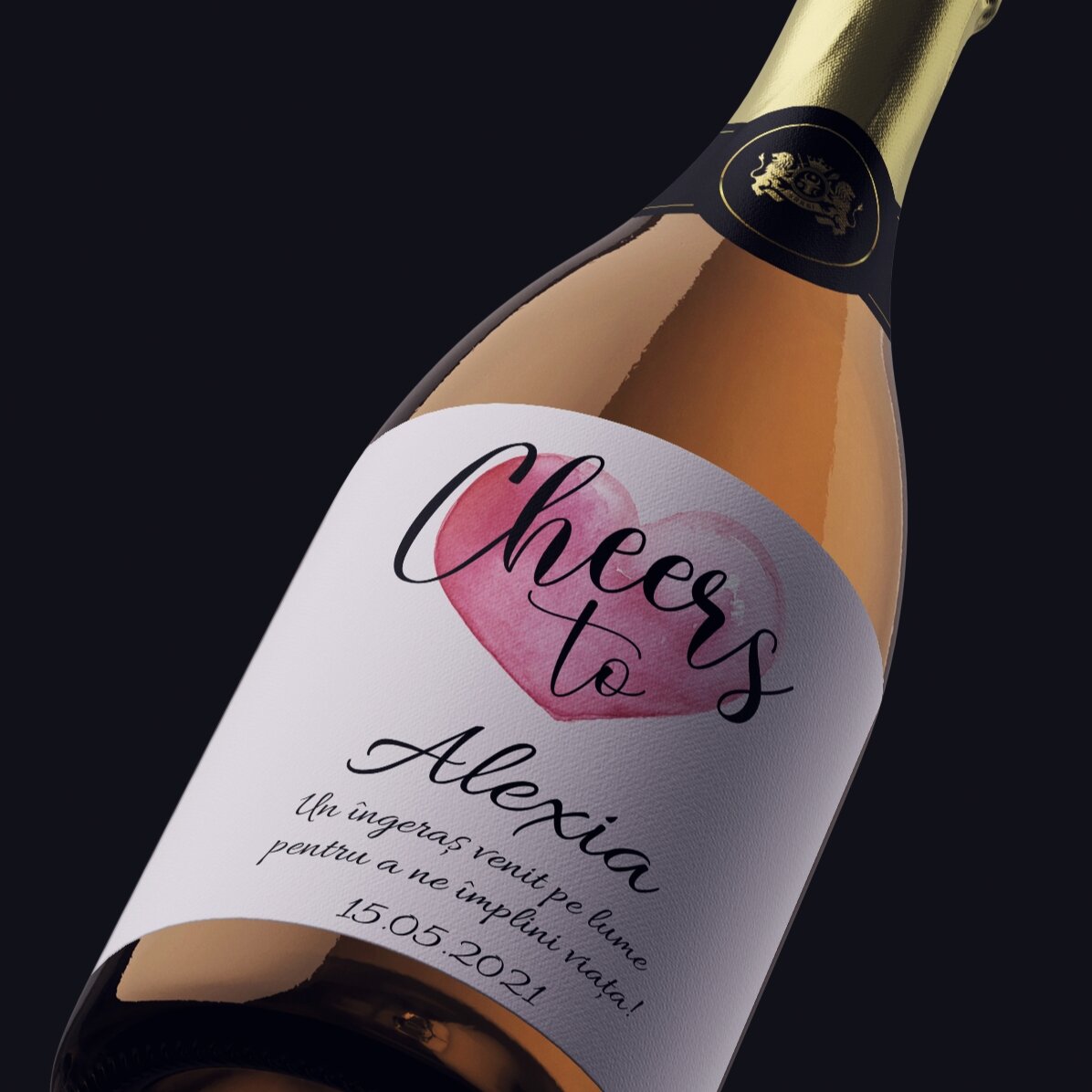 Personalisierter Sekt mit Text – Cheers to...